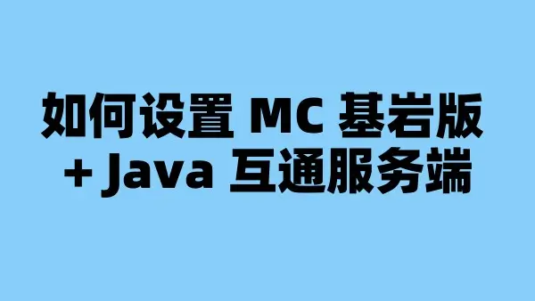 如何设置 MC 基岩版 + Java 互通服务端