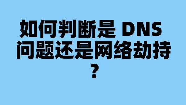 如何判断是 DNS 问题还是网络劫持？