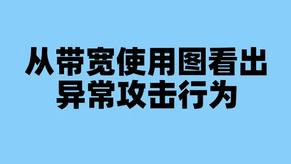 从带宽使用图看出异常攻击行为