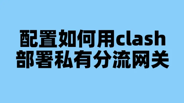 配置如何用clash部署私有分流网关