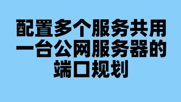 配置多个服务共用一台公网服务器的端口规划