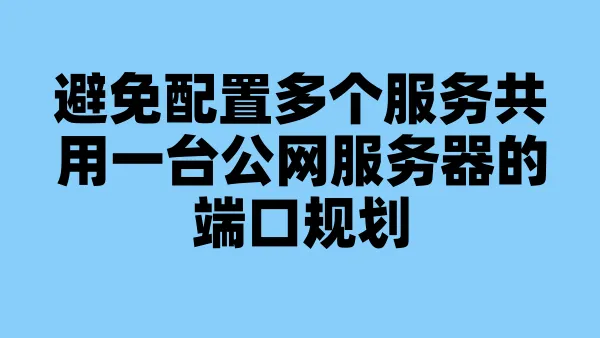 避免配置多个服务共用一台公网服务器的端口规划
