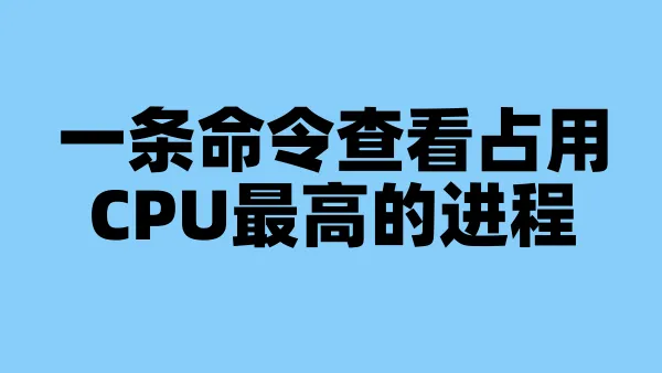 一条命令查看占用CPU最高的进程