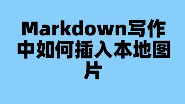 Markdown写作中如何插入本地图片