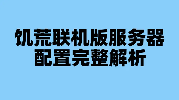 饥荒联机版服务器配置完整解析