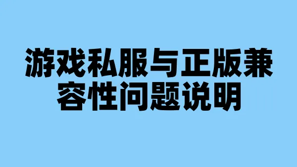 游戏私服与正版兼容性问题说明
