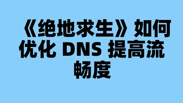 《绝地求生》如何优化 DNS 提高流畅度