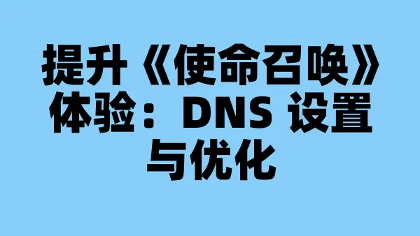提升《使命召唤》体验:DNS 设置与优化