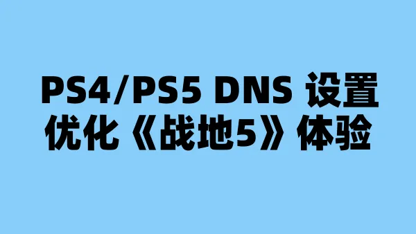 PS4/PS5 DNS 设置优化《战地5》体验
