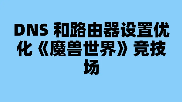 DNS 和路由器设置优化《魔兽世界》竞技场