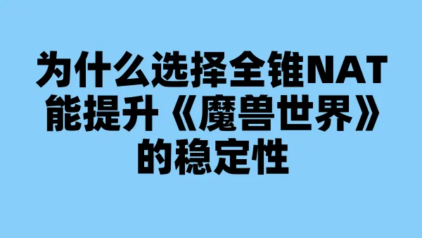 为什么选择全锥NAT能提升《魔兽世界》的稳定性