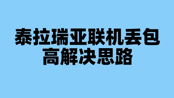 泰拉瑞亚联机丢包高解决思路