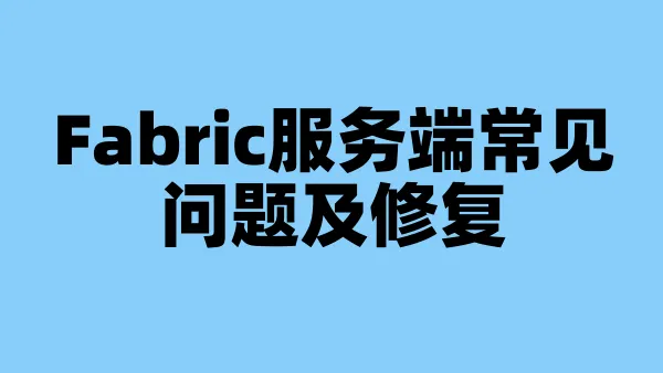 Fabric服务端常见问题及修复