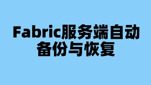 Fabric服务端自动备份与恢复
