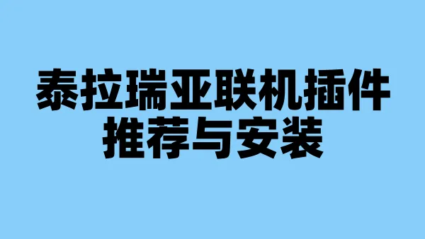 泰拉瑞亚联机插件推荐与安装