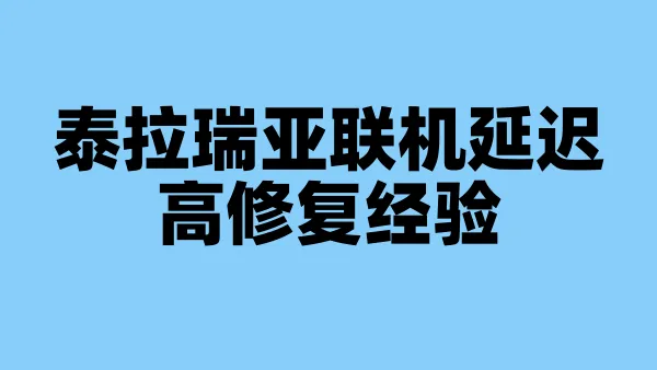 泰拉瑞亚联机延迟高修复经验