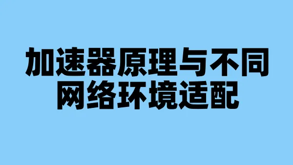 加速器原理与不同网络环境适配