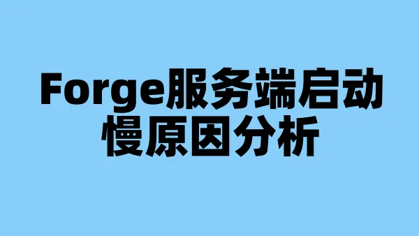 Forge服务端启动慢原因分析