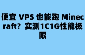便宜 VPS 也能跑 Minecraft？实测1C1G性能极限
