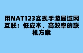 用NAT123实现手游局域网互联：低成本、高效率的联机方案