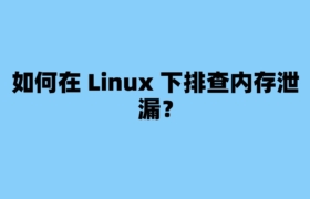 如何在 Linux 下排查内存泄漏？