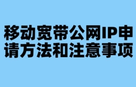 移动宽带公网IP申请方法和注意事项