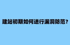 建站初期如何进行漏洞防范？