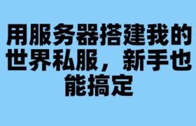 用服务器搭建我的世界私服，新手也能搞定